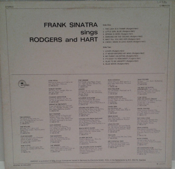 Frank Sinatra : Frank Sinatra Sings Rodgers And Hart (LP, Comp, RE)
