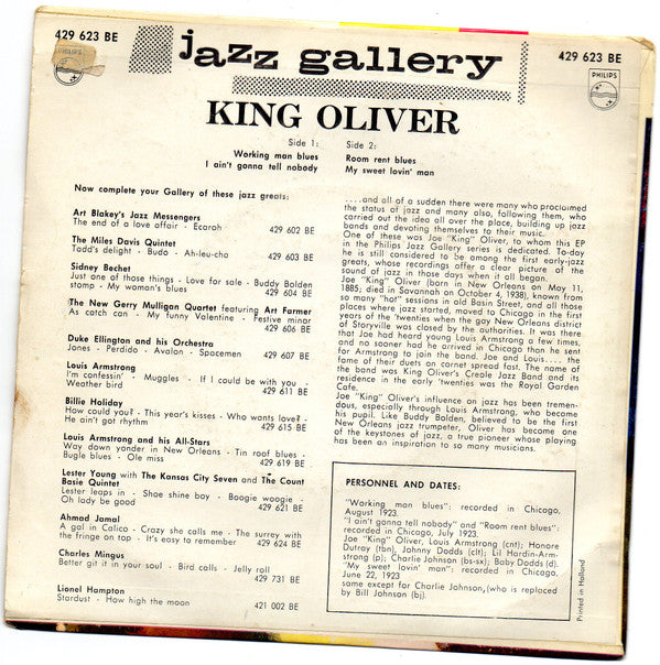 King Oliver : Working Man Blues (7", EP, Comp)