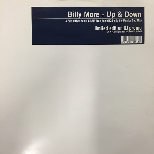 Billy More : Up & Down (12", Ltd, Promo)