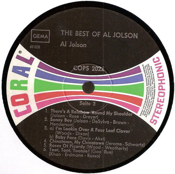 Al Jolson : The Best Of Al Jolson (LP, Comp)