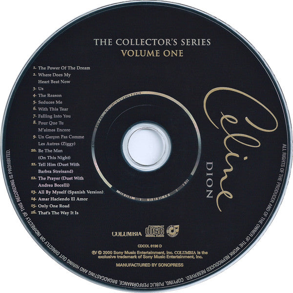 Céline Dion : The Collector's Series Volume One (CD, Comp)
