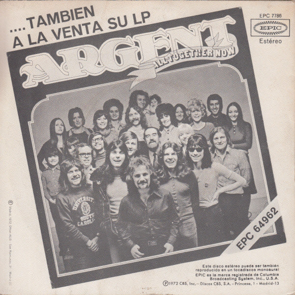 Argent : Manten Alta Tu Cabeza (7")