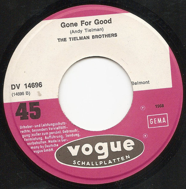 Tielman Brothers : Little Bird / Gone For Good (7", Single)