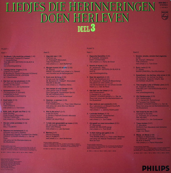 Various : Liedjes Die Herinneringen Doen Herleven - Deel 3 (2xLP, Comp)