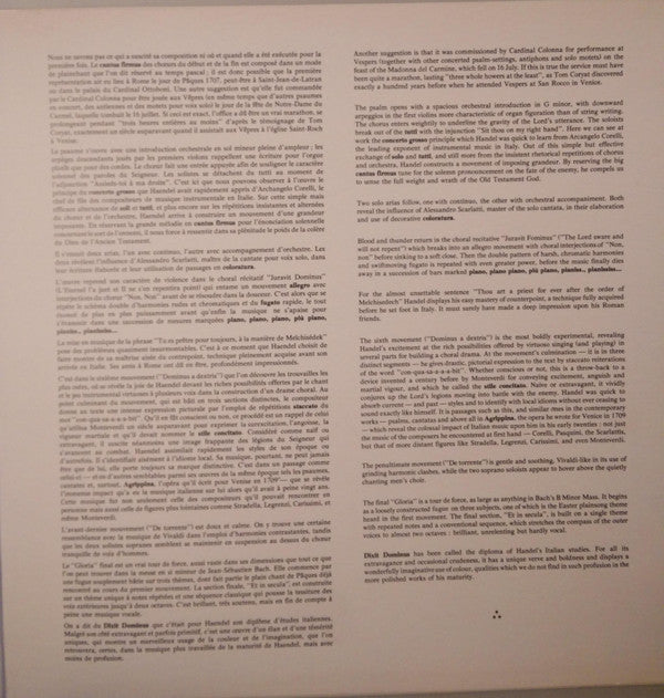 Georg Friedrich Händel - The Monteverdi Choir & The Monteverdi Orchestra, John Eliot Gardiner : Dixit Dominus - Coronation Anthem N°1 (LP, RP)