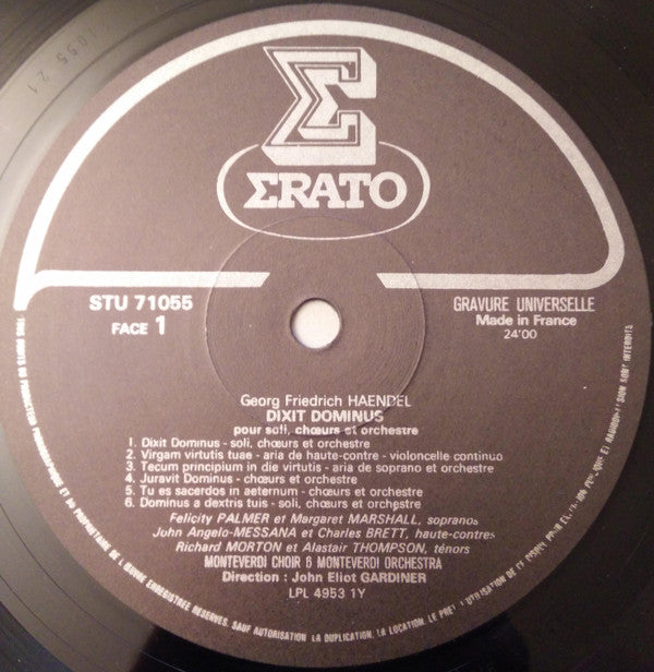 Georg Friedrich Händel - The Monteverdi Choir & The Monteverdi Orchestra, John Eliot Gardiner : Dixit Dominus - Coronation Anthem N°1 (LP, RP)