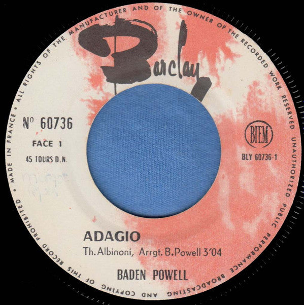 Baden Powell : Adagio - Prelude (7", Single)