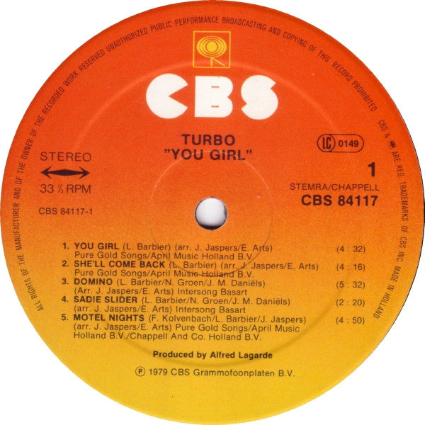 Turbo (4) : You Girl (LP)
