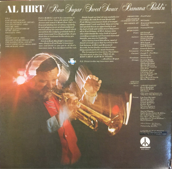 Al Hirt : Raw Sugar / Sweet Sauce / Banana Pudd'n' (LP, Album)
