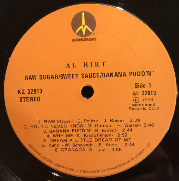 Al Hirt : Raw Sugar / Sweet Sauce / Banana Pudd'n' (LP, Album)