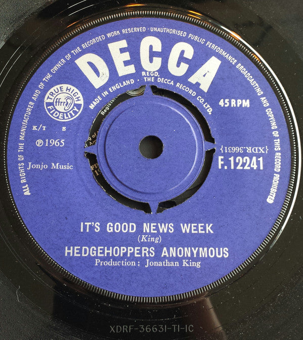 Hedgehoppers Anonymous : It's Good News Week (7", Single)