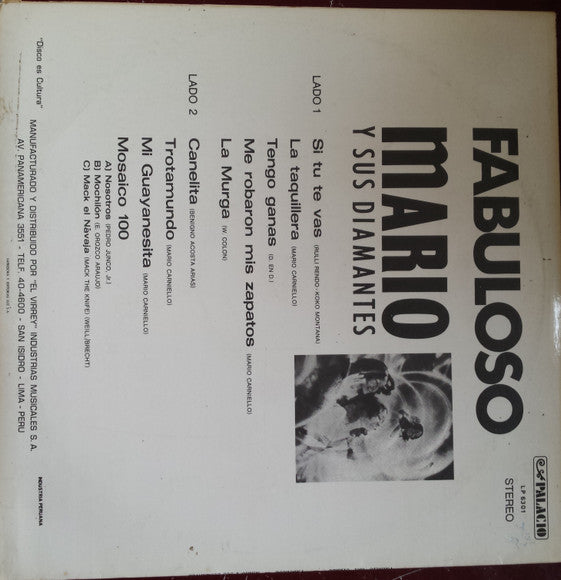 Mario Y Sus Diamantes : Fabuloso (LP, Mono)