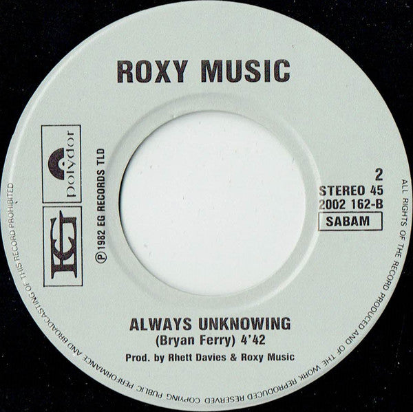 Roxy Music : Avalon (7", Single)