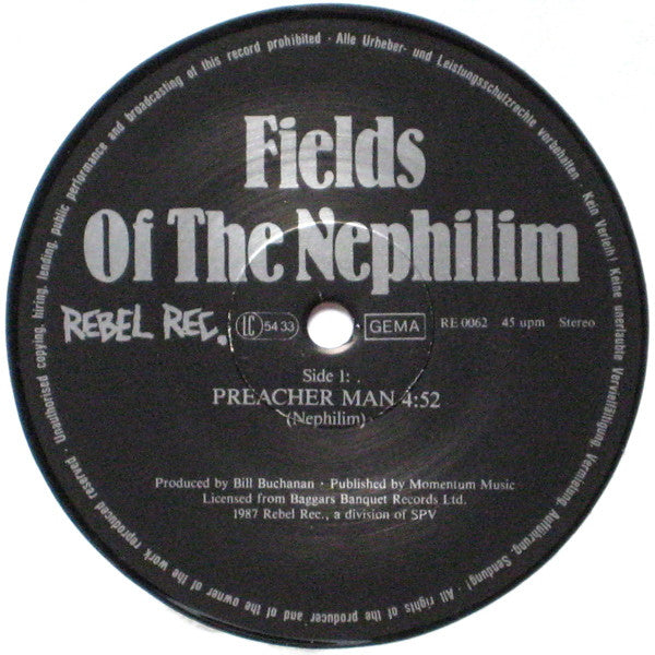 Fields Of The Nephilim : Preacher Man (12")