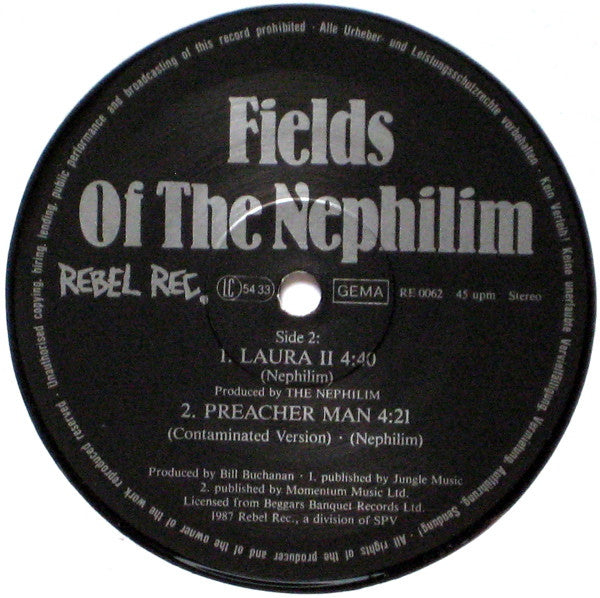 Fields Of The Nephilim : Preacher Man (12")