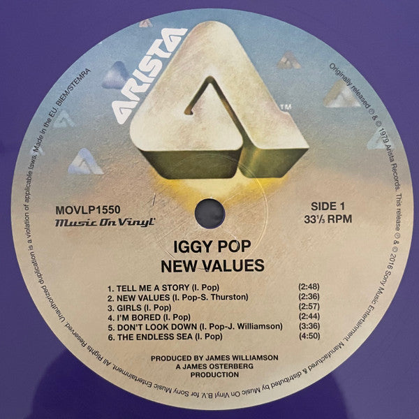 Iggy Pop : New Values (LP, Album, Ltd, Num, RE, pur)