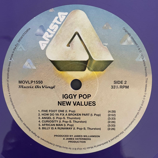 Iggy Pop : New Values (LP, Album, Ltd, Num, RE, pur)