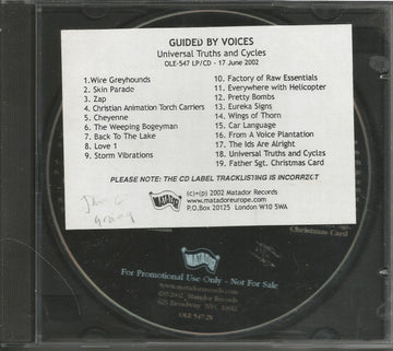 Guided By Voices : Universal Truths And Cycles (CD, Album, Promo)