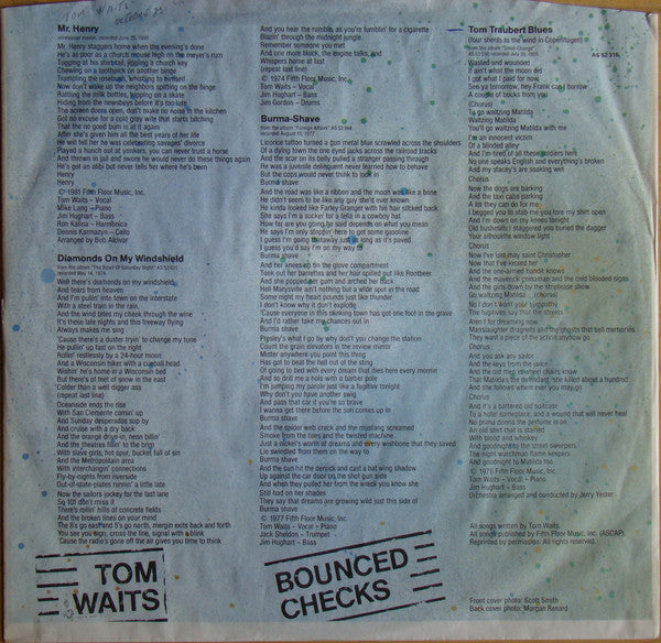 Tom Waits : Bounced Checks (LP, Comp)