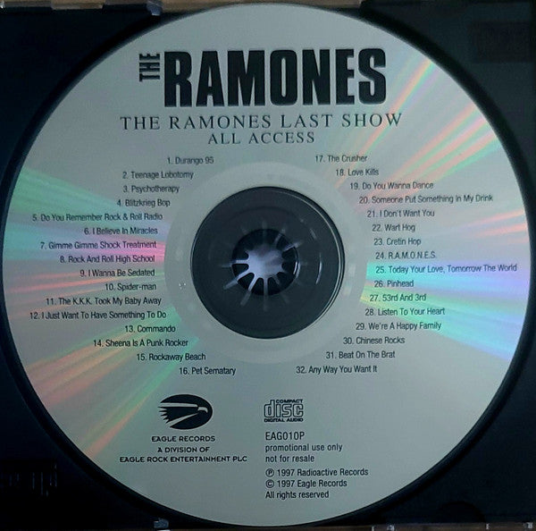 Ramones : The Last Show - All Access (CD, Album, Promo)