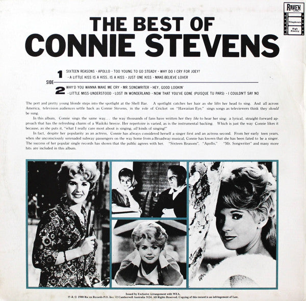 Connie Stevens : The Best Of Connie Stevens (LP, Album, Comp)