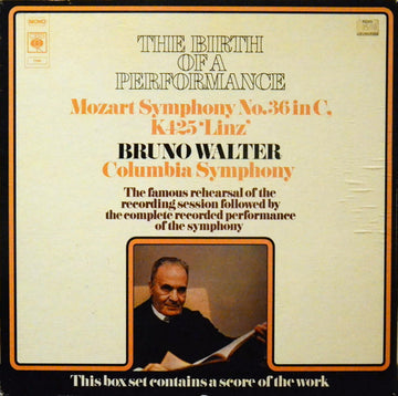 Bruno Walter, Columbia Symphony Orchestra, Wolfgang Amadeus Mozart : The Birth Of A Performance: Mozart's Symphony No. 36 In C, K425 "Linz" (2xLP, Mono + Box)