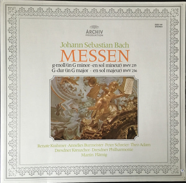 Dresdner Philharmonie, Martin Flämig, Renate Krahmer, Annelies Burmeister, Peter Schreier, Theo Adam, Johann Sebastian Bach : J.S. Bach: Messen (LP)