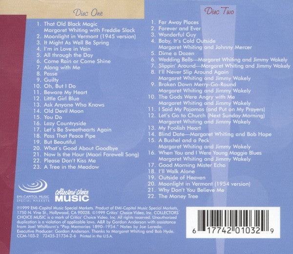 Margaret Whiting : The Complete Capitol Hits Of Margaret Whiting (2xCD, Comp)