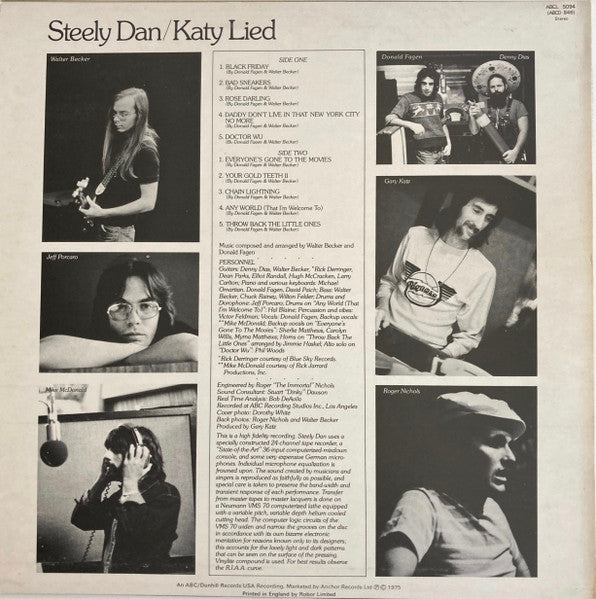 Steely Dan : Katy Lied (LP, Album, Bla)
