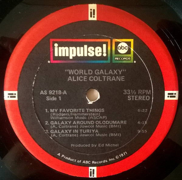 Alice Coltrane With Strings : World Galaxy (LP, Album, Gat)