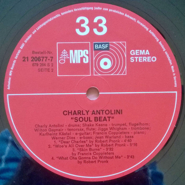 Charly Antolini : Soul Beat (LP, Album, RE)