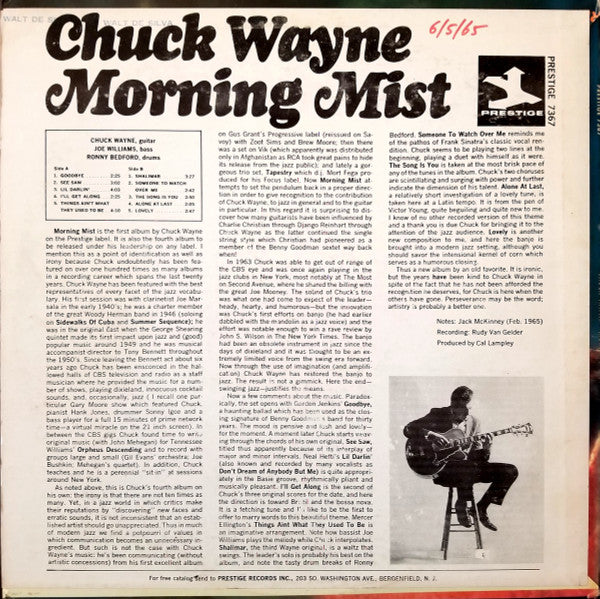 Chuck Wayne : Morning Mist (LP, Album, Mono)