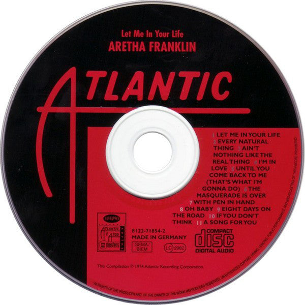 Aretha Franklin : Let Me In Your Life (CD, Album, RE, RM)