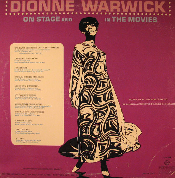 Dionne Warwick : On Stage And In The Movies (LP, Album)