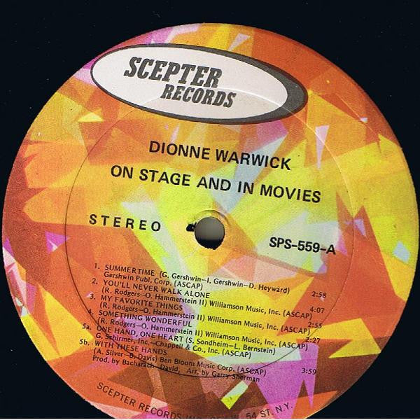 Dionne Warwick : On Stage And In The Movies (LP, Album)