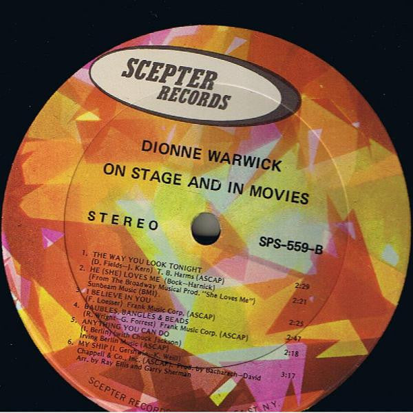 Dionne Warwick : On Stage And In The Movies (LP, Album)