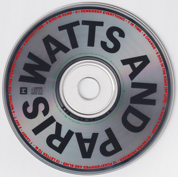 Marc Anthony Thompson : Watts And Paris (CD, Album)
