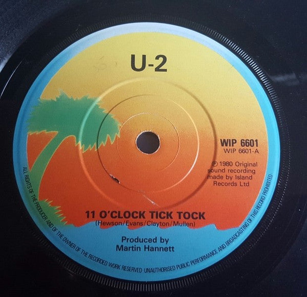 U2 : 11 O'Clock Tick Tock (7", Single, Sol)