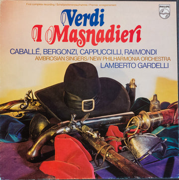 Giuseppe Verdi, Montserrat Caballé, Carlo Bergonzi, Piero Cappuccilli, Ruggero Raimondi, The Ambrosian Singers, New Philharmonia Orchestra, Lamberto Gardelli : I Masnadieri (3xLP, Album + Box)