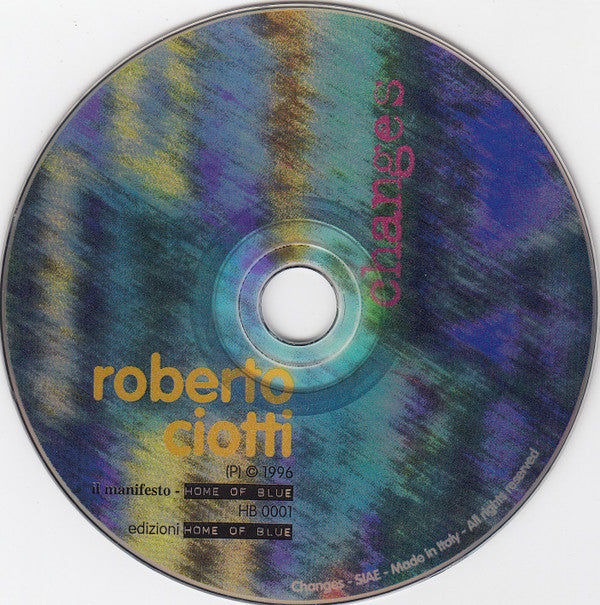 Roberto Ciotti : Changes (CD, Album)