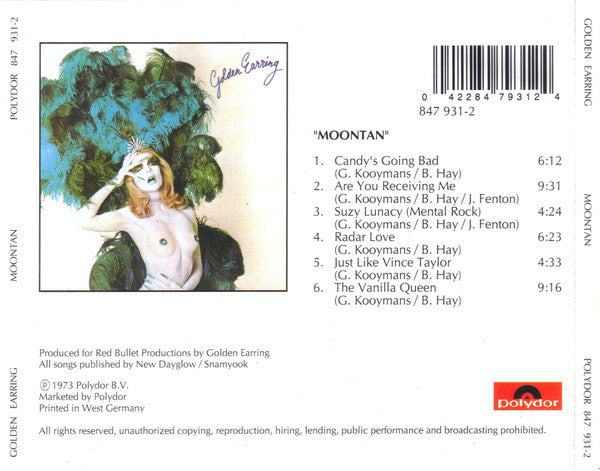 Golden Earring : Moontan (CD, Album, RP)