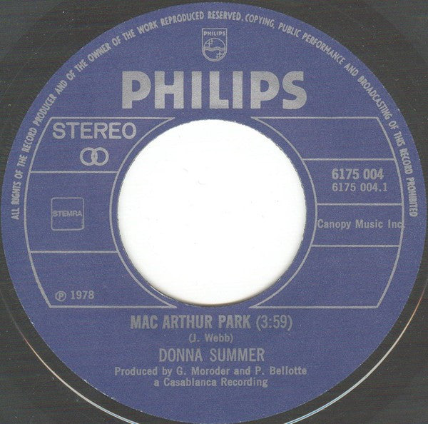 Donna Summer : Mac Arthur Park (7", Single)