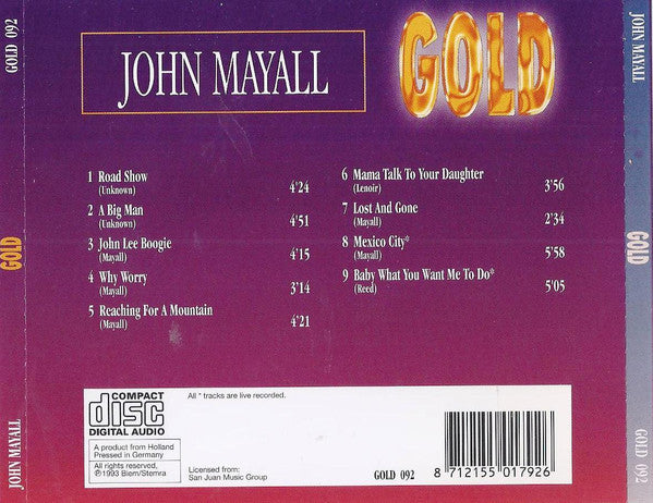 John Mayall : Gold (CD, Album, RE)