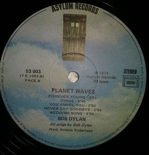 Bob Dylan : Planet Waves (LP, Album)