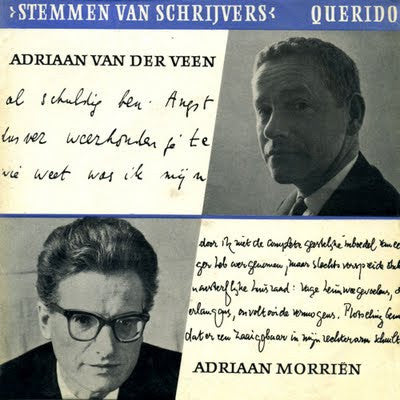 Adriaan van der Veen / Adriaan Morriën : Stemmen Van Schrijvers (7", EP, Mono)