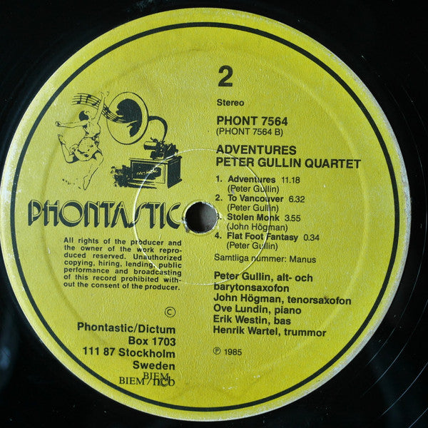 The Peter Gullin Quartet : Adventures (LP)