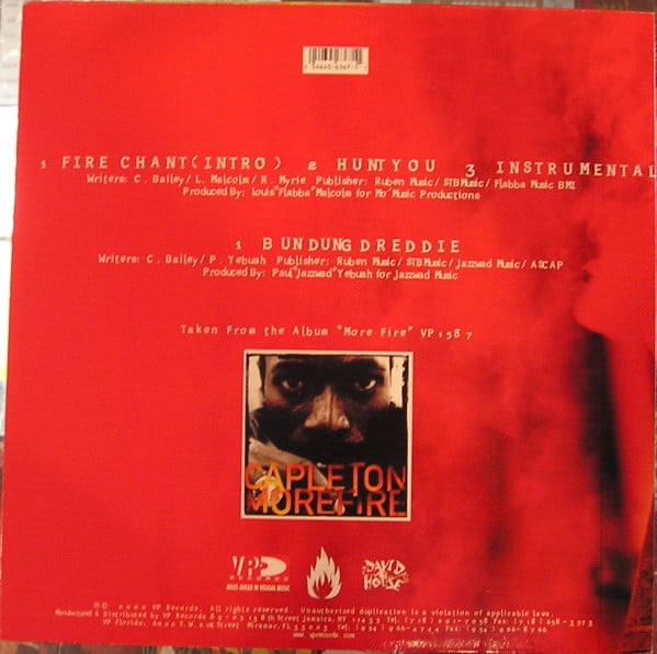 Capleton : Hunt You / Bun Dung Dreddie (12", Single)