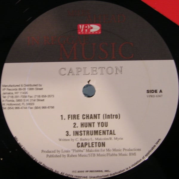 Capleton : Hunt You / Bun Dung Dreddie (12", Single)