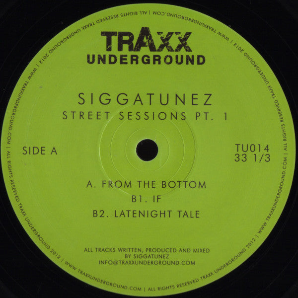 Siggatunez : Street Sessions Pt. 1 (12")