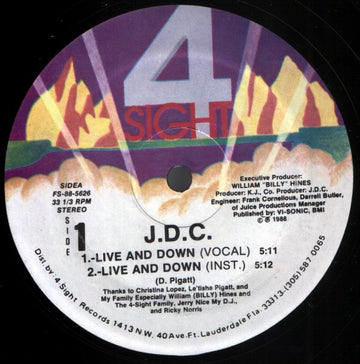 J.D.C. : Live And Down (12")